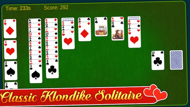 one card draw solitaire klondike classic